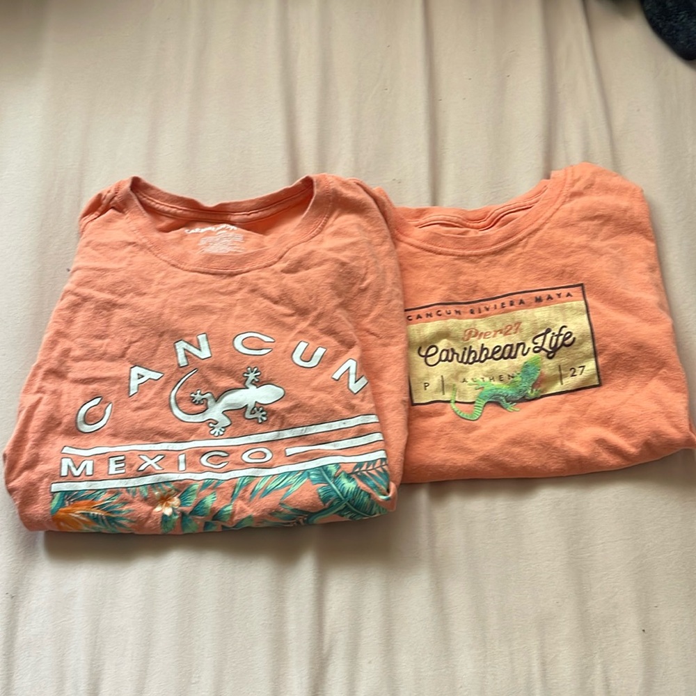 2 Orange Mexico Shirts
